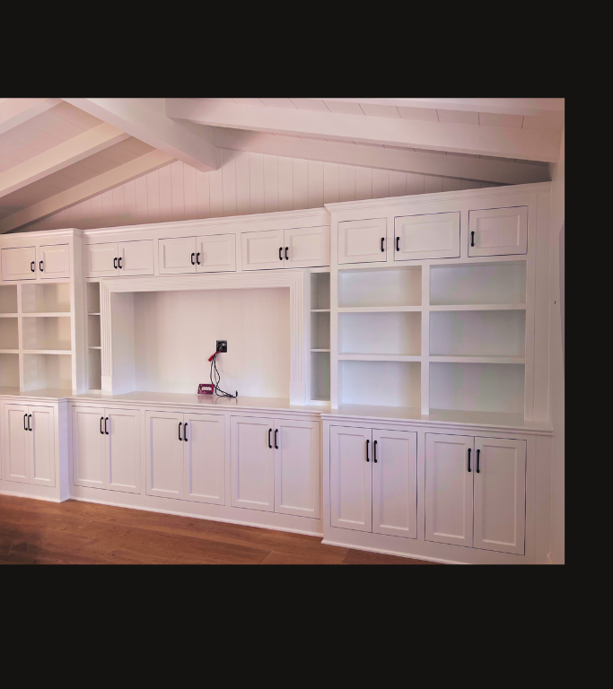 Custom built-in cabinetry and entertainment center